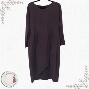 Zanzea Gray Long Sleeve Dolman Dress